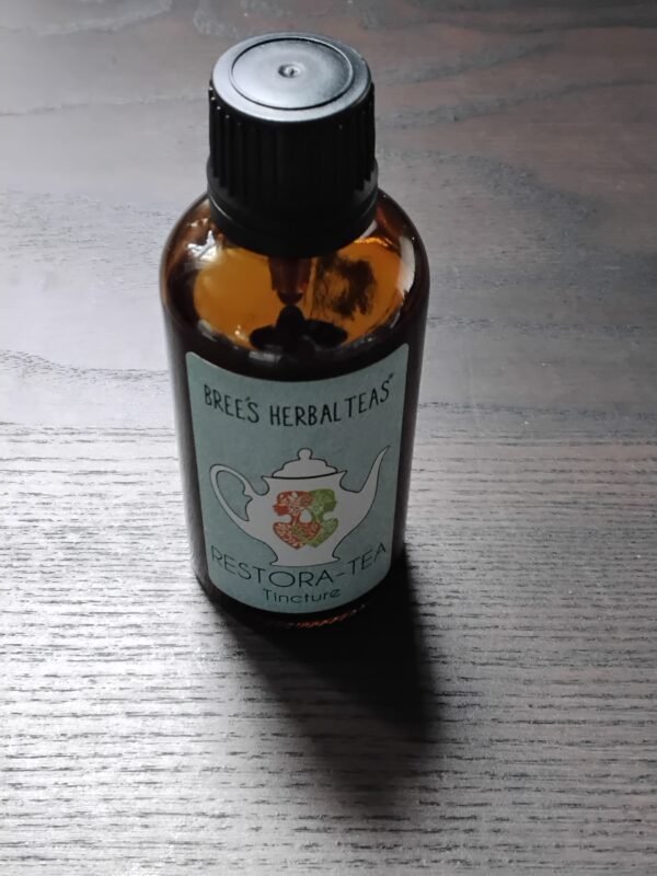 brown glass bottle of herbal tincture